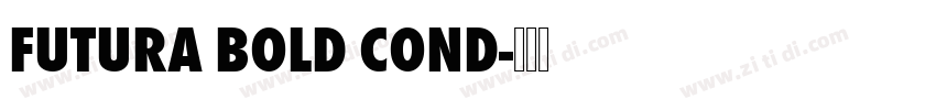 FUTURA BOLD COND字体转换
